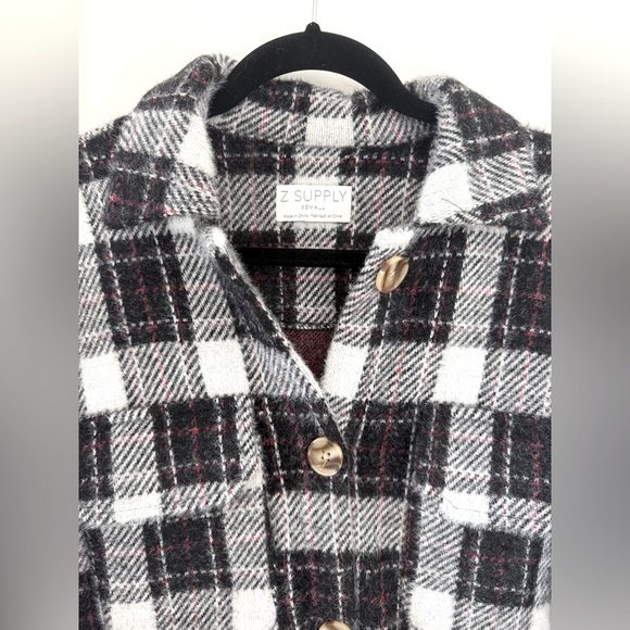 Z Supply Plaid Tucker Shirt Jacket - Picture 2 of 3